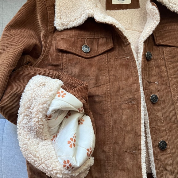 Marine Layer brown Sherpa-lined corduroy jacket size XS - Picture 3 of 5